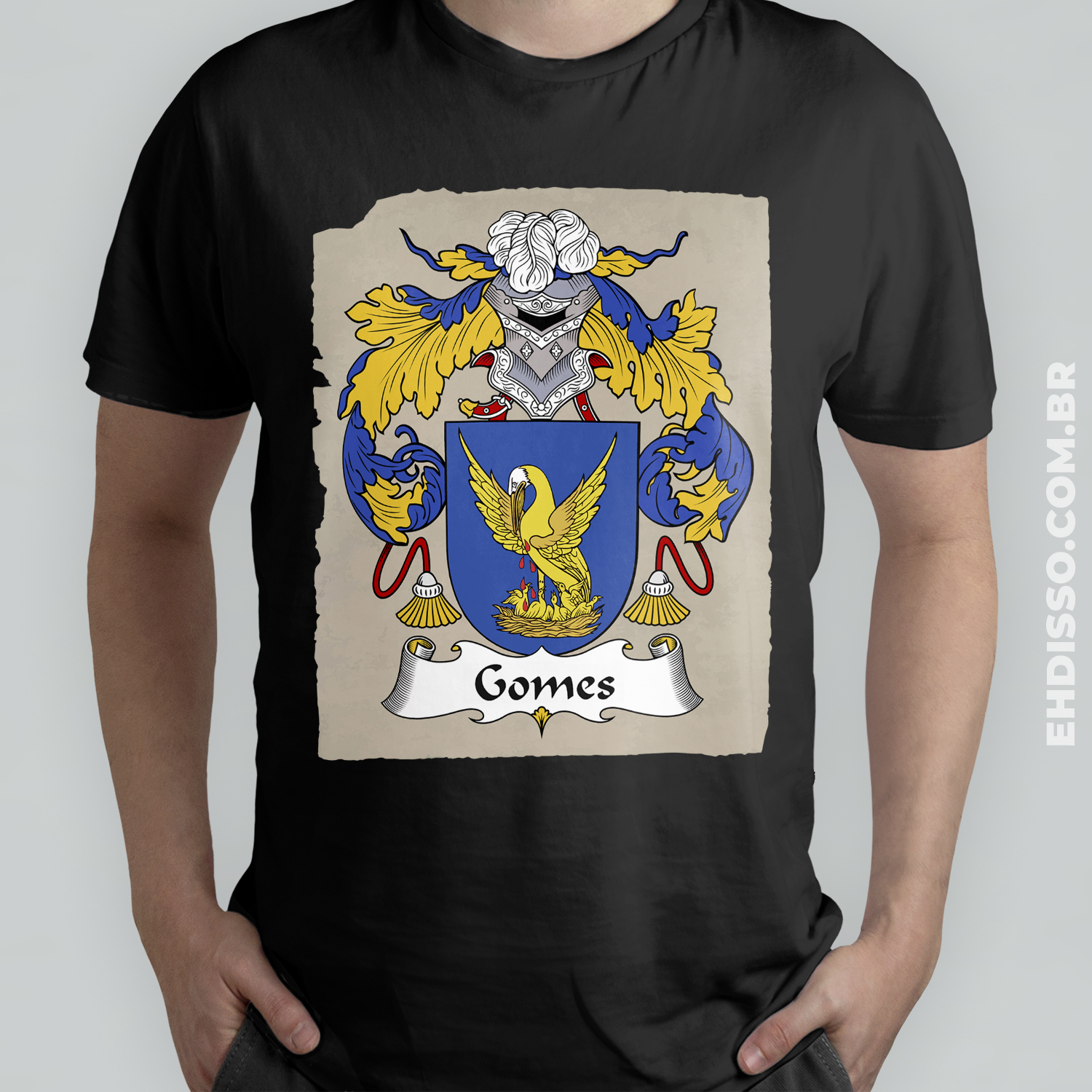 Brasão Família Gomes Origem Historia Camiseta Sobrenome