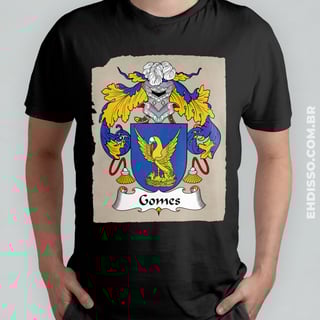 Brasão Família Gomes Origem Historia Camiseta Sobrenome