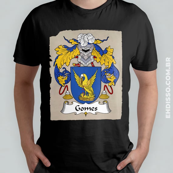 Brasão Família Gomes Origem Historia Camiseta Sobrenome