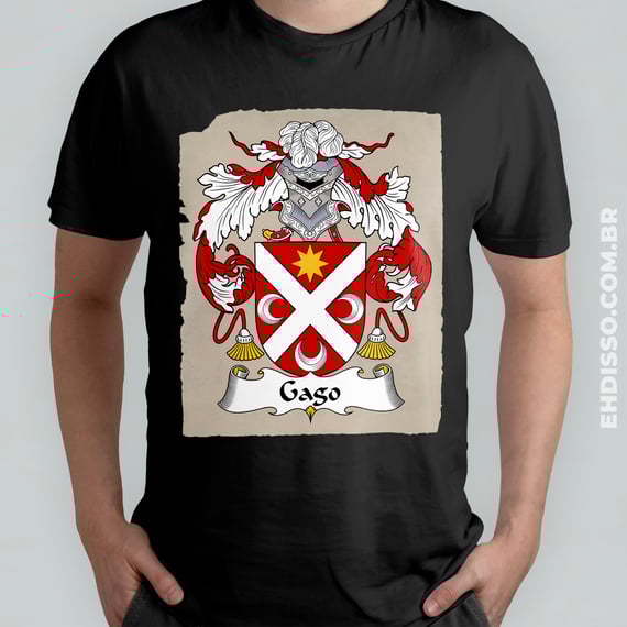 Brasão Família Gago Origem Historia Camiseta Sobrenome