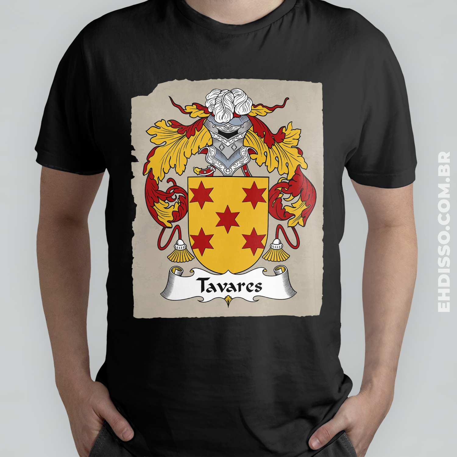 Brasão Família Tavares Origem Historia Camiseta Sobrenome 
