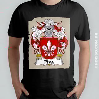 Nome do produto Brasão Família Piva Origem Historia Camiseta Sobrenome