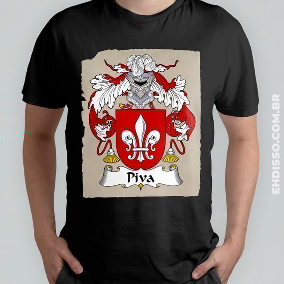Brasão Família Piva Origem Historia Camiseta Sobrenome