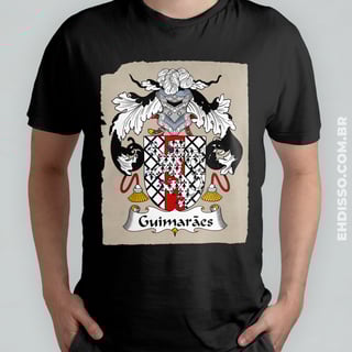 Nome do produto Brasão Família Guimarães Origem Historia Camiseta Sobrenome