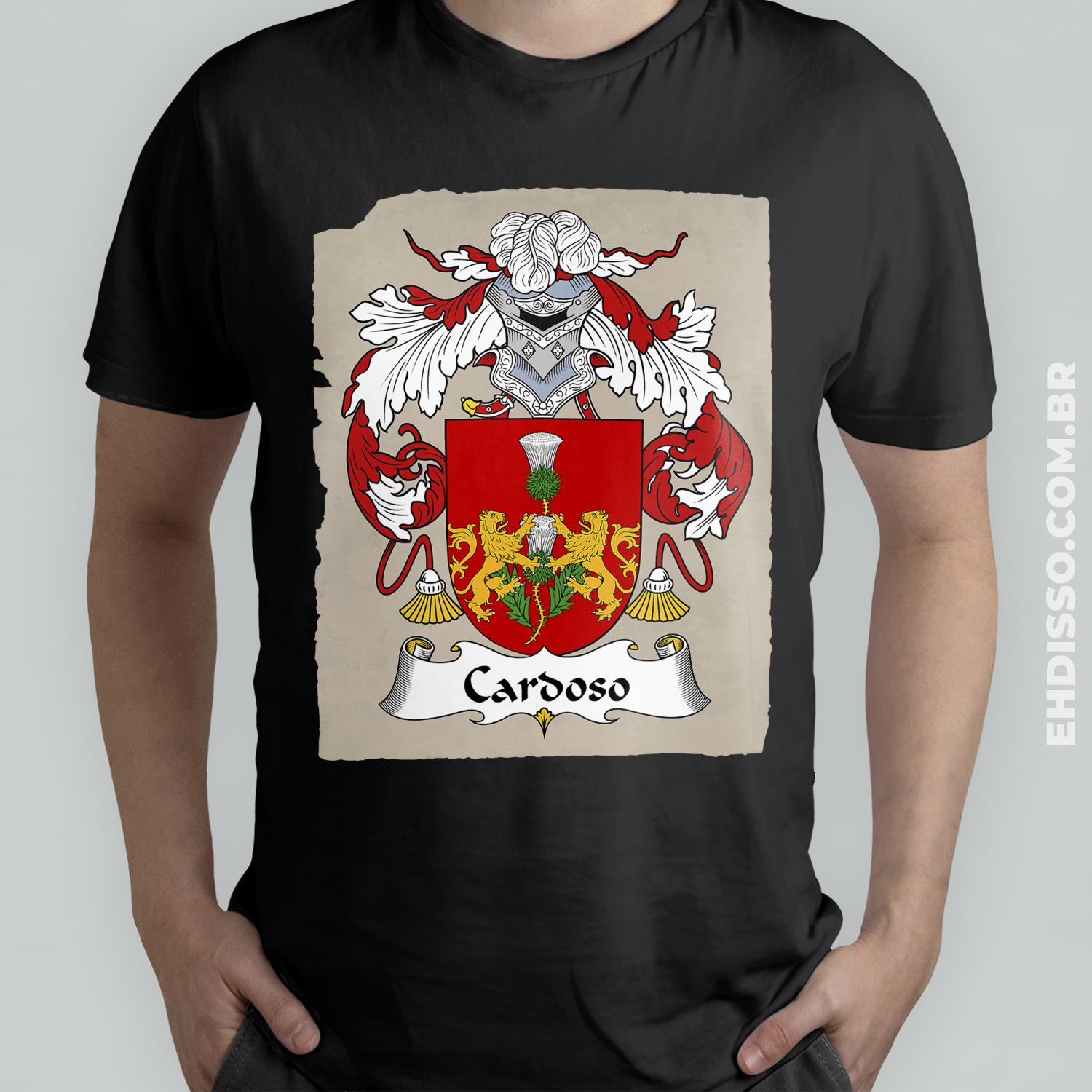 Brasão Família Cardoso Origem Historia Camiseta Sobrenomes