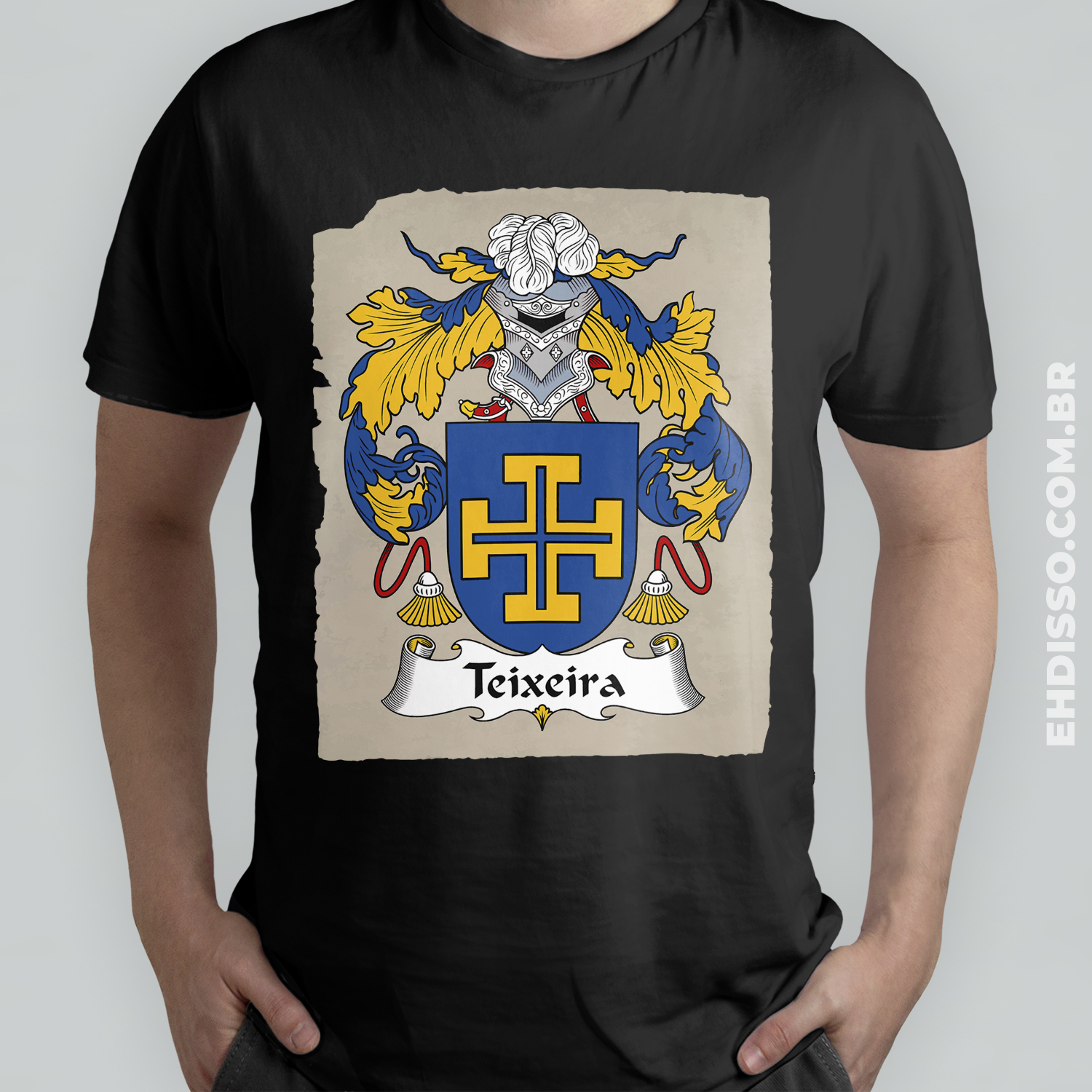 Brasão Família Teixeira Origem Historia Camiseta Sobrenome 