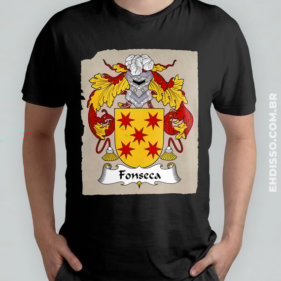 Brasão Família Fonseca Camiseta Sobrenomes Origem