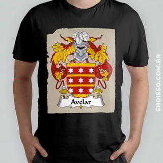 Brasão Família Avelar Origem Historia | Camiseta de Sobrenome