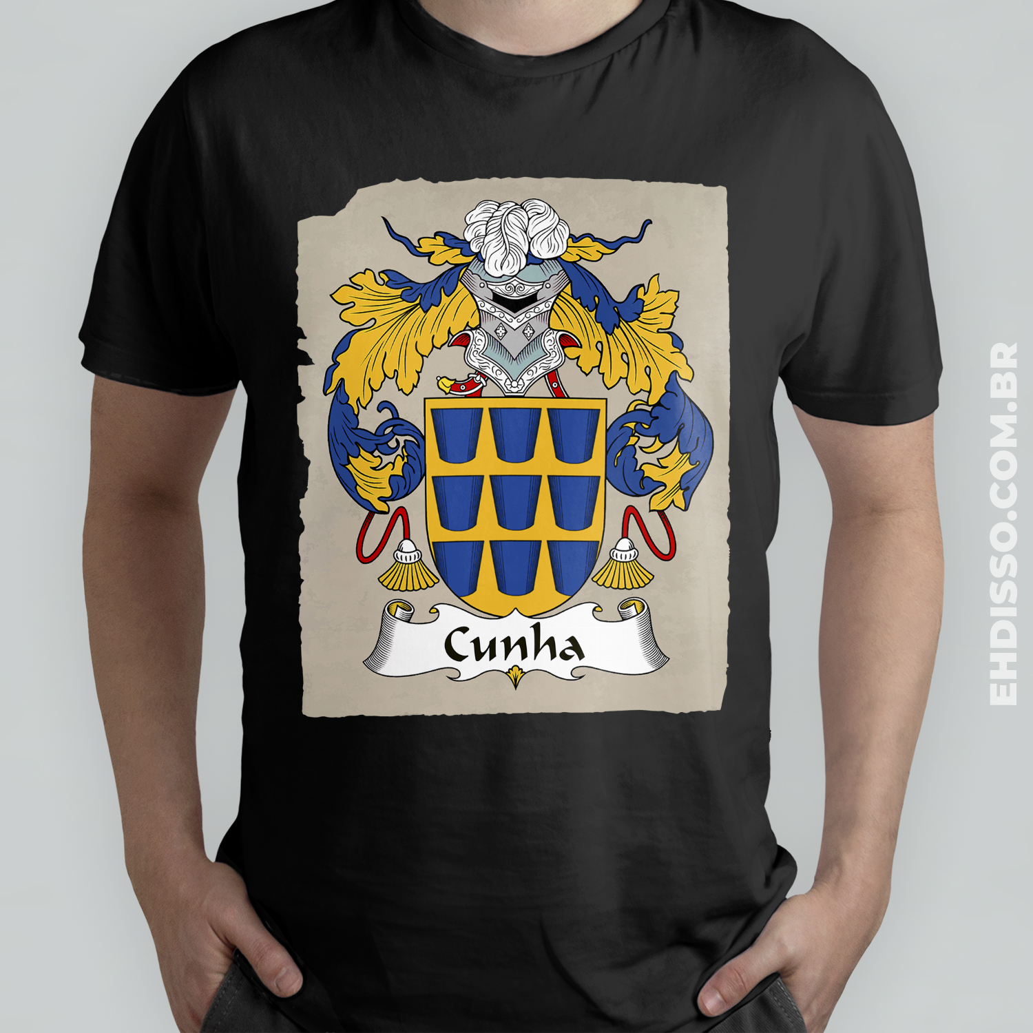 Brasão Família Cunha Origem Historia Camiseta Sobrenome