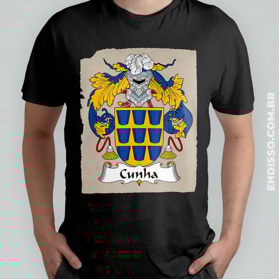 Brasão Família Cunha Origem Historia Camiseta Sobrenome
