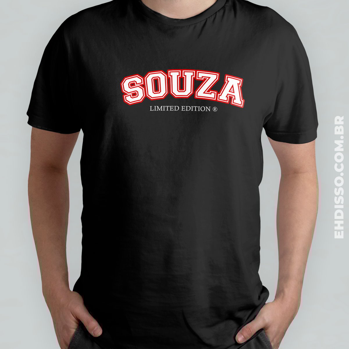Nome do produto: Sobrenome Família Souza Camiseta Colegial Vintage Retro