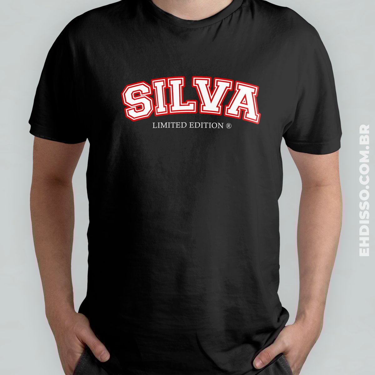 Nome do produto: Sobrenome Família Silva Camiseta Colegial Vintage Retro