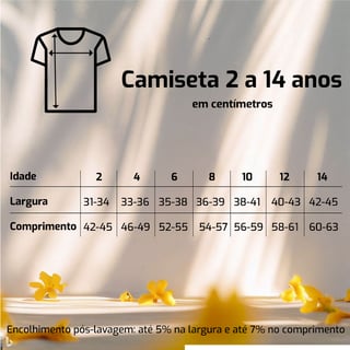 Nome do produto Camiseta Catedral Amarela - 10 a 14 anos