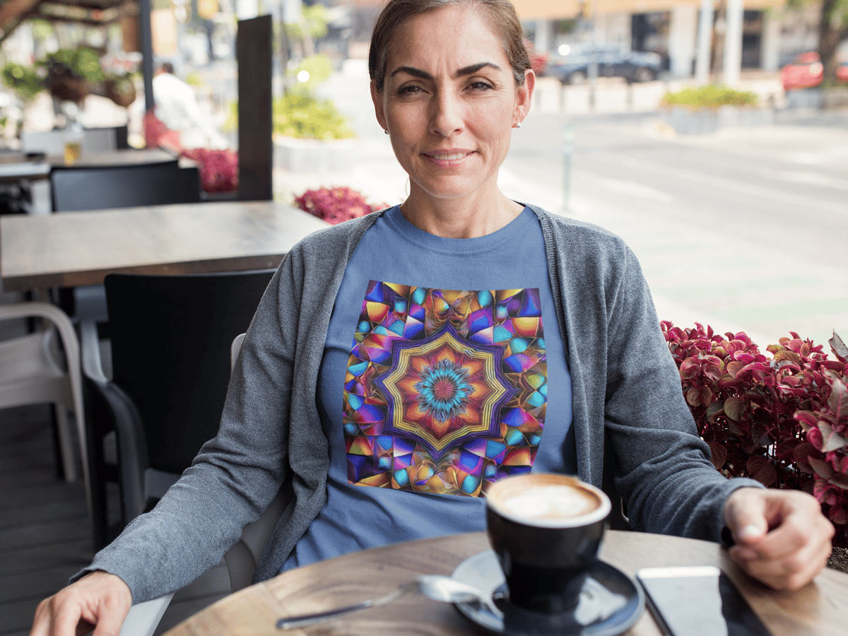 Nome do produto: Coleção Mandalas 10<br>T-Shirt Unissex Estonada