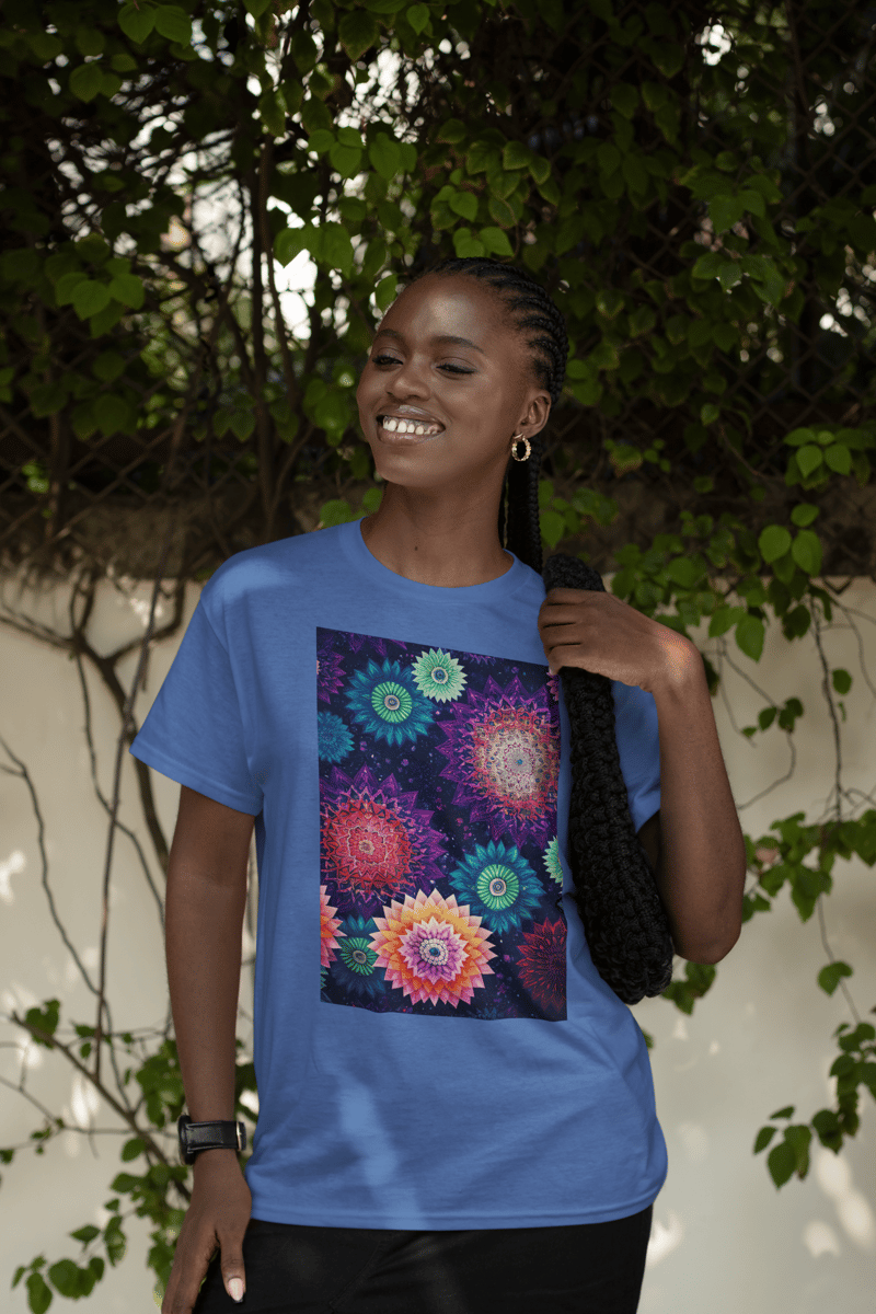 Nome do produto: Coleção Mandalas 03<br>T-Shirt Unissex Estonada