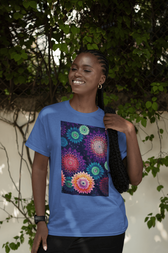 Coleção Mandalas 03<br>T-Shirt Unissex Estonada