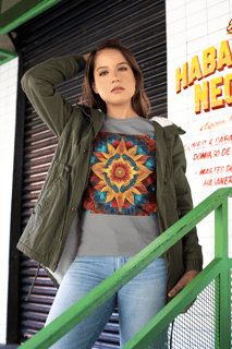 Nome do produto Coleção Mandalas 13<br>T-Shirt Unissex Estonada