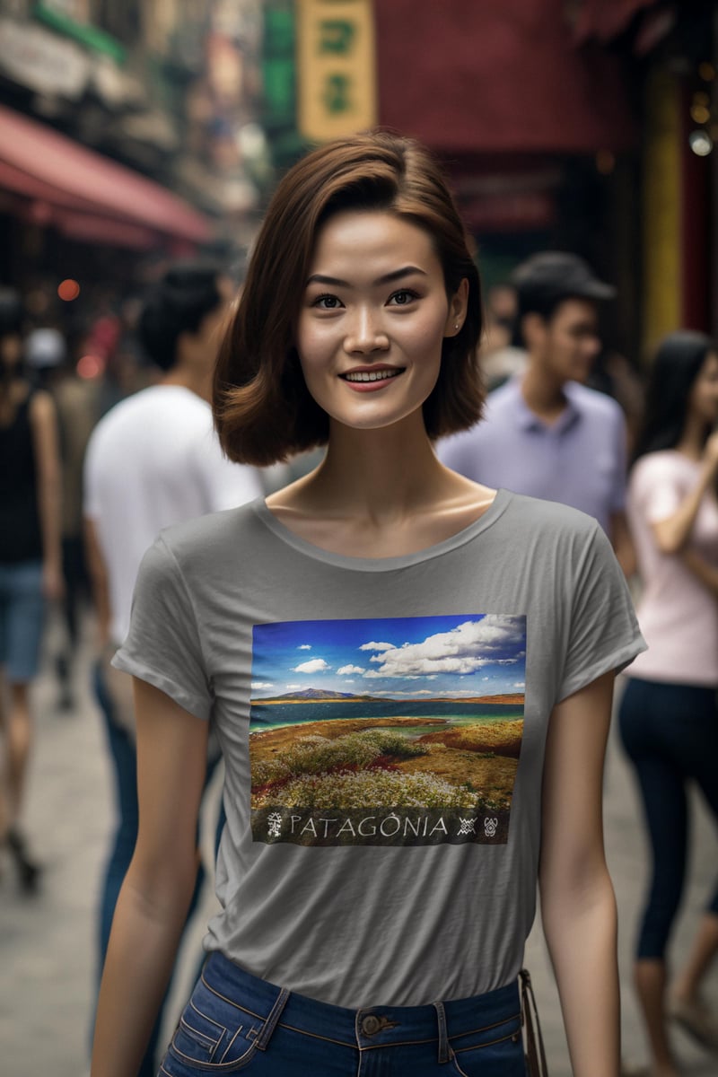Nome do produto: Coleção Patagônia 07<br>T-Shirt Feminina Estonada