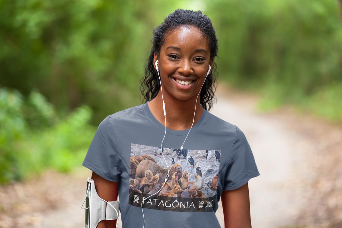 Nome do produto: Coleção Patagônia 04<br>T-Shirt Feminina Estonada
