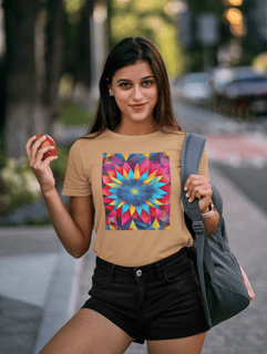 Nome do produto Coleção Mandalas 08<br>T-Shirt Unissex Estonada