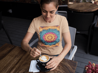 Nome do produto Coleção Mandalas 11<br>T-Shirt Unissex Estonada