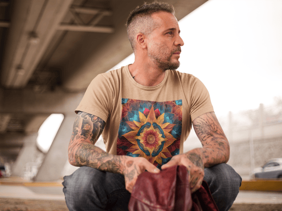 Coleção Mandalas 13<br>T-Shirt Unissex Estonada