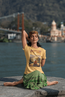 Nome do produto Coleção Meditare 02<br>T-Shirt Unissex Estonada