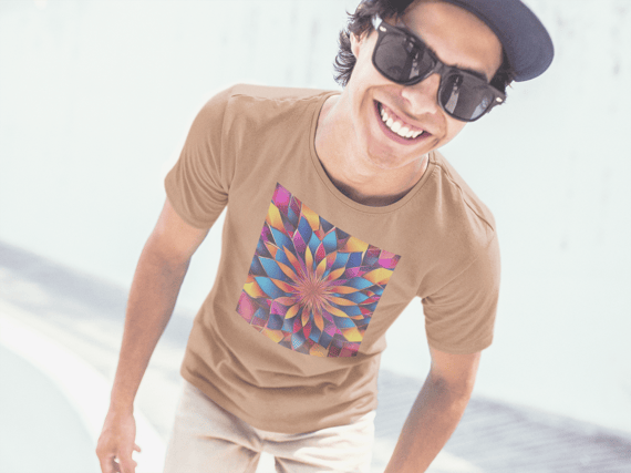 Coleção Mandalas 09<br>T-Shirt Unissex Estonada