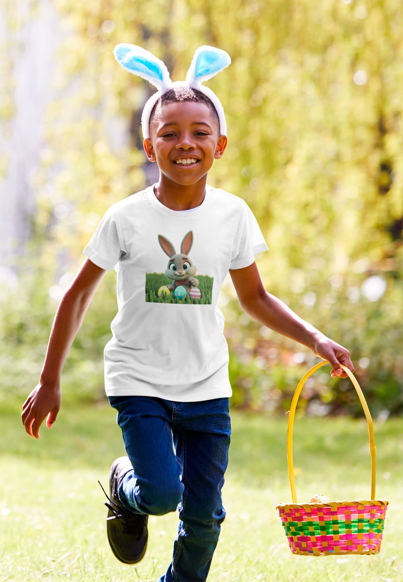 Nome do produto: Coelhino da Páscoa 02<br>Camiseta Clássica Infantil