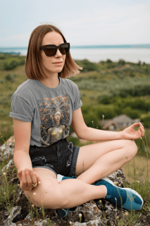 Nome do produto Coleção Meditare 07<br>T-Shirt Unissex Estonada