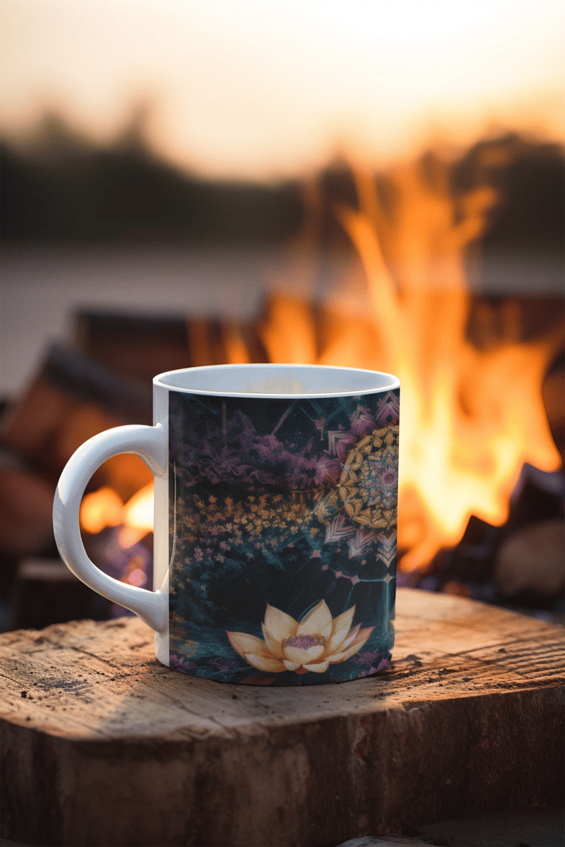 Nome do produto: Coleção Mandalas 02<br>Caneca de Porcelana