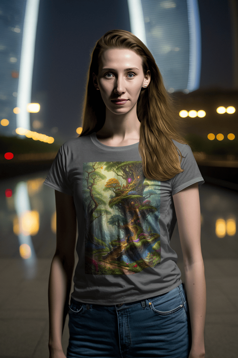 Nome do produto: Coleção Magic & Fantasy 08<br>T-Shirt Feminina Estonada