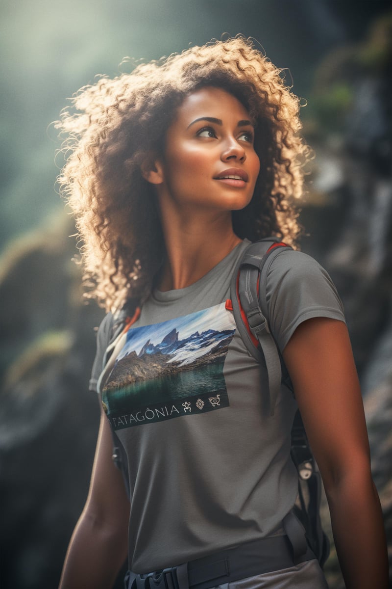 Nome do produto: Coleção Patagônia 01<br>T-Shirt Feminina Estonada