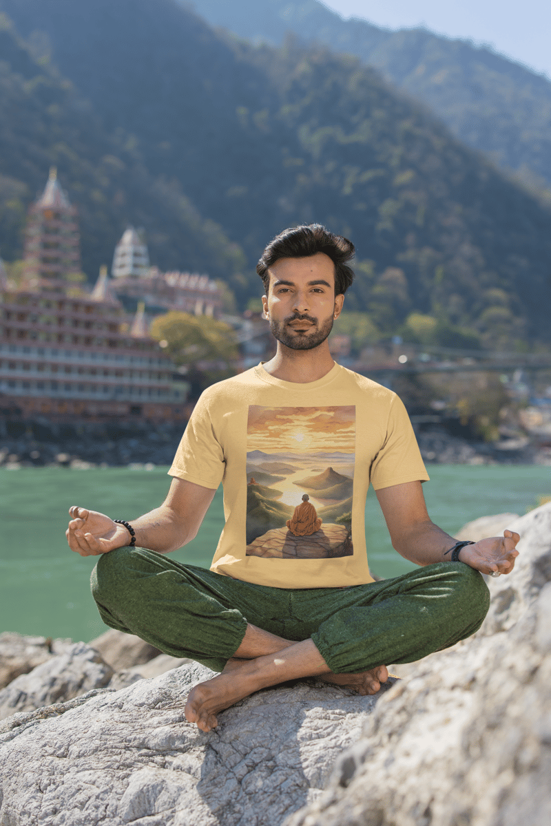Nome do produto: Coleção Meditare 02<br>T-Shirt Unissex Estonada