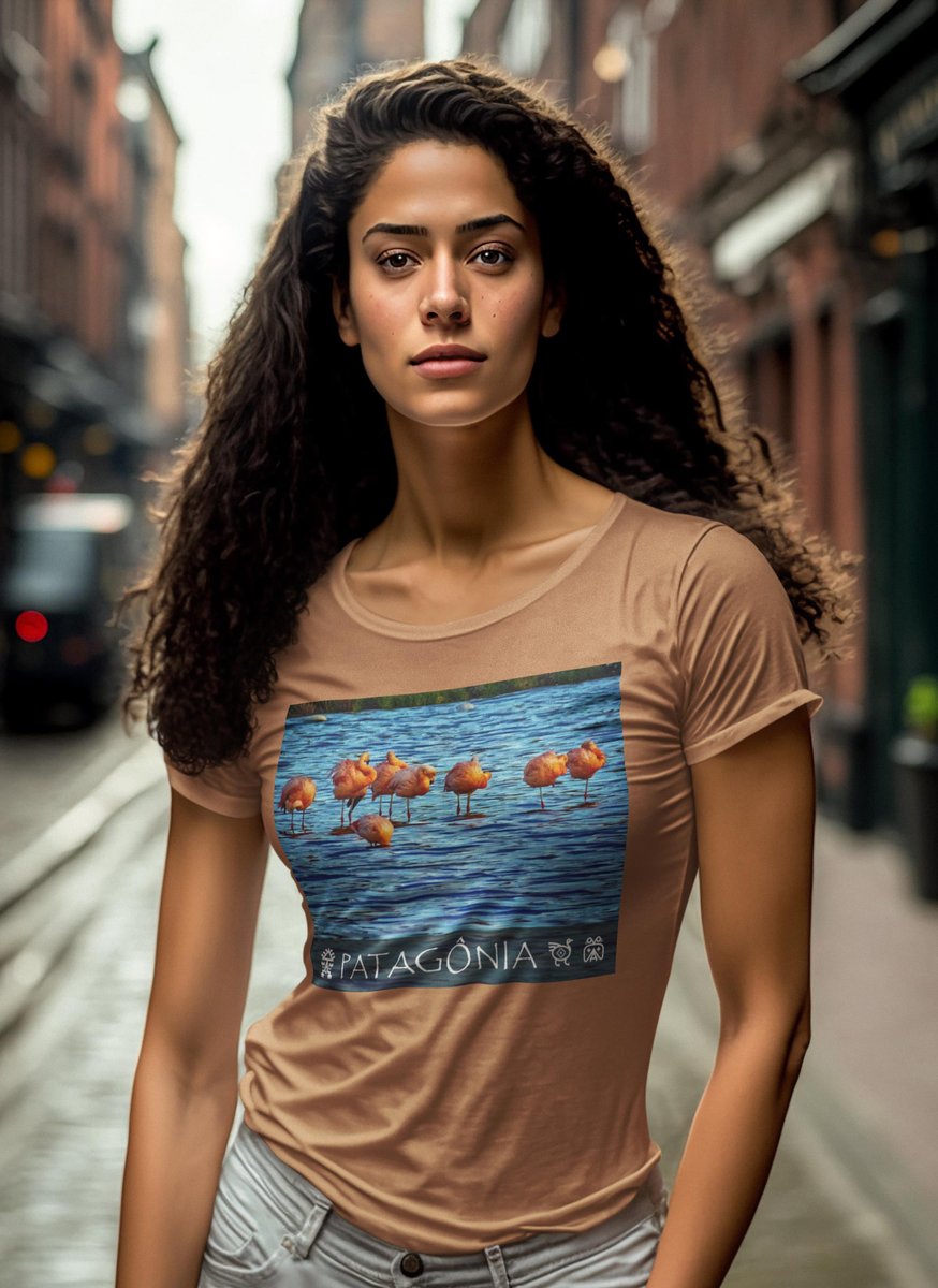 Nome do produto: Coleção Patagônia 08<br>T-Shirt Feminina Estonada