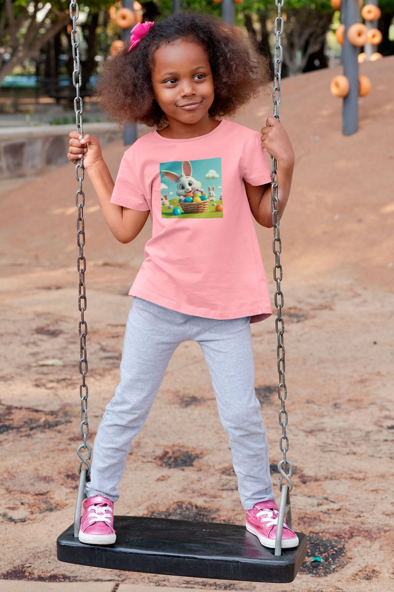 Nome do produto: Coelhino da Páscoa 06<br>Camiseta Clássica Infantil