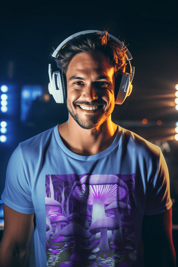 Coleção Magic Mushrooms 01<br>T-Shirt Unissex Estonada