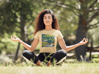 Nome do produto Coleção Meditare 03<br>T-Shirt Unissex Estonada