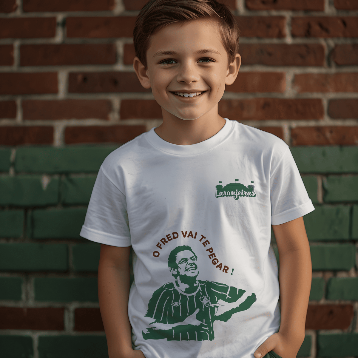 Nome do produto: Camiseta Infantil Fred - Estampa verde