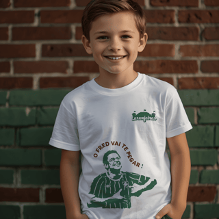 Camiseta Infantil Fred - Estampa verde