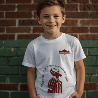 Nome do produto Camiseta Infantil Felipe Melo - Estampa grená 