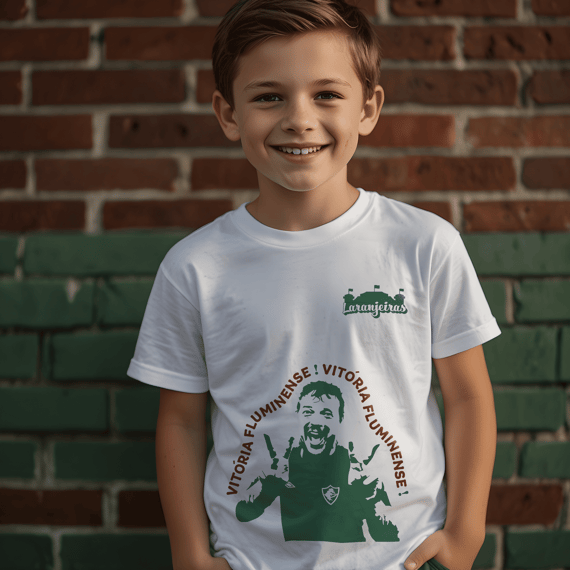 Camiseta Infantil Fernando Diniz - Estampa verde