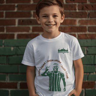 Nome do produto Camiseta Infantil Jhon Arias - Estampa verde