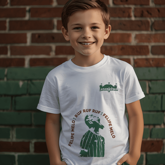 Camiseta Infantil Felipe Melo - Estampa verde
