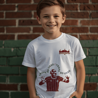 Nome do produto Camiseta Infantil John Kennedy - Estampa grená