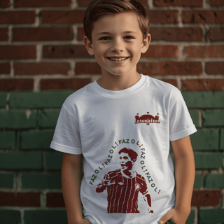 Nome do produto Camiseta Infantil Germán Cano - Estampa grená