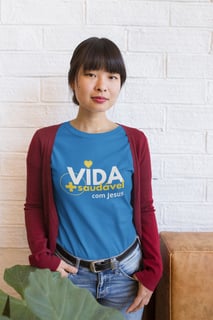 CAMISETA FEMININA VIDA + SAUDÁVEL