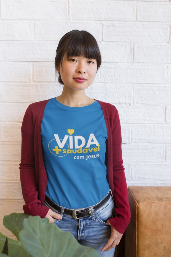 CAMISETA FEMININA VIDA + SAUDÁVEL