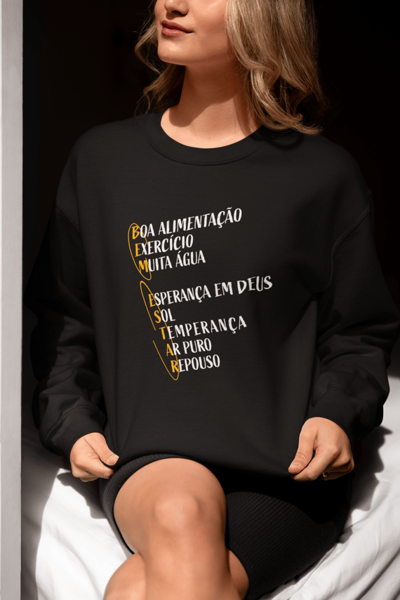 BLUSÃO BEM ESTAR PRETO