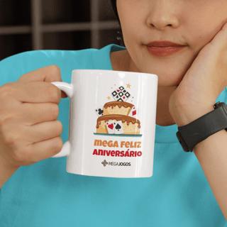 Caneca Mega Feliz Aniversário